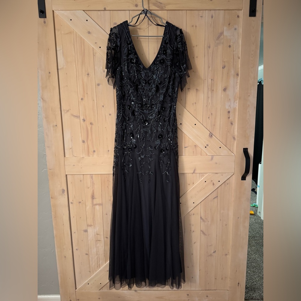 Christina Wu Elegant Gray Dress